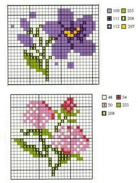 Small Cross Stitch Flower, Tiny Cross Stitch Flower, Small Cross Stitch Flowers, Small Cross Stitch Patterns Flower, Mini Flower Cross Stitch, Subversive Cross Stitches, Cross Stitch Embroidery Patterns, Cross Stitch Necklace, Cross Stitch Border Pattern