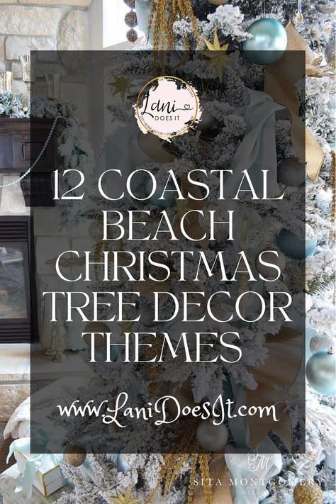 Are you looking to be inspired with coastal or seaside decor this Christmas? Or just something to remind you of the tranquil and fun vibes when visiting the beach? If this is you, then catch the wave with these 12 Coastal Beach Christmas Tree Decor Themes! My entire home has always been filled with coastal decor. I’m not sure if it’s because I’m a Pisces or I’m just naturally drawn to the serenity of the sea and sounds of the ocean waves. For more info!..👉www.LaniDoesIt.com our IG @lanidoesit Tropical Christmas Decorations, Beachy Christmas Decor, Beach Christmas Tree, Christmas Pathway Lights, Nautical Christmas Ornaments, Outdoor Christmas Tree Decorations, Beach Christmas Trees, Beach Christmas Decorations, Beach Christmas Ornaments