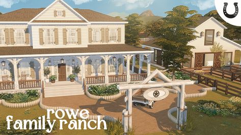 sims 4 horse ranch build ~ tour & download linked ♡ Lotes The Sims 4, Ranch Furniture, Family Ranch, Sims 4 Family, Sims 4 House Building, Casas The Sims 4, Greenhouse Kit, Farmhouse Garden, Horse Ranch