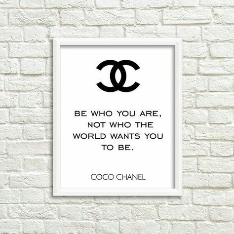 "Coco Chanel Quotes to Read" - thatgirlArlene Teen Girl Wall Art, Tumblr Room Decor, Chanel Wall Art, Chanel Quotes, Coco Chanel Quotes, Chanel Party, Tumblr Rooms, Marie Curie, Coban