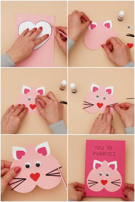 Valentine Cards For Kids Handmade, Diy Valentine’s Day Cards For Kids, Valentine Jokes, Valentines 2024, Preschool Valentine Crafts, Valentines Diy Kids, Valentines Day Cards Diy, Valentines Theme, Valentine Card Crafts