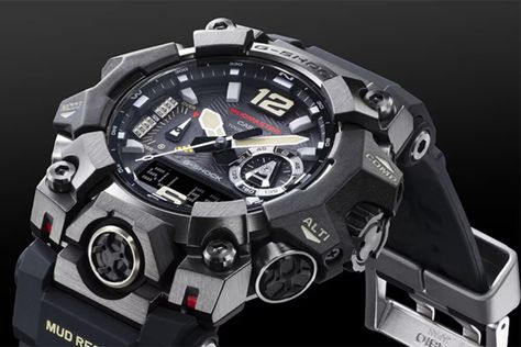 G-SHOCK Updates Mudmaster Watch with GWG-B1000 | HiConsumption G Shock Mudmaster, Barometric Pressure, Resin Case, Altimeter, Dark Images, Rugged Look, G Shock Watches, Stay On Track, Phone Apps