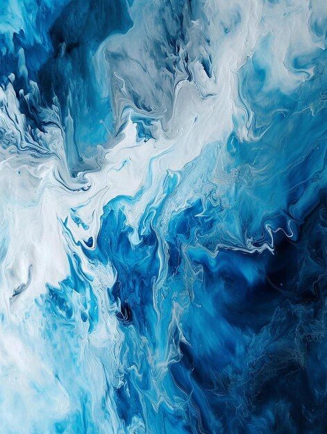 Photo un gros plan d'une peinture en ble... | Premium Photo #Freepik #photo #peinture-a-eau #peinture-bleue #liquide-bleu #art-fluide Moodboard Blue, Blue Vibe, Photo Bleu, Bleu Pastel, Dessin Adorable, Dreamy Art, Beach Print, Design Graphique, Fluid Art