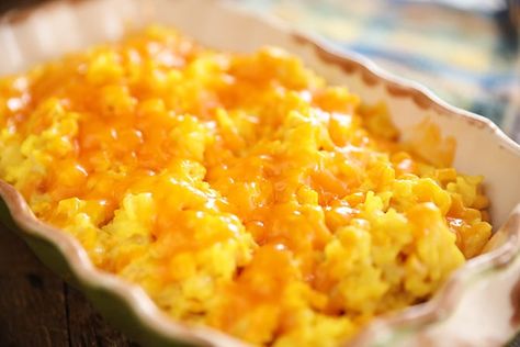 This easy Cheesy Corn and Rice Casserole combines yellow rice, whole kernel corn, and cheese into a delicious side dish your family will love! Corn And Rice Casserole, Corn And Rice, Corn And Cheese, Cheese Corn Casserole, Rice Side Dish Recipes, Cheesy Corn, Corn Cheese, Rice Casserole Recipes, Rice Side Dishes