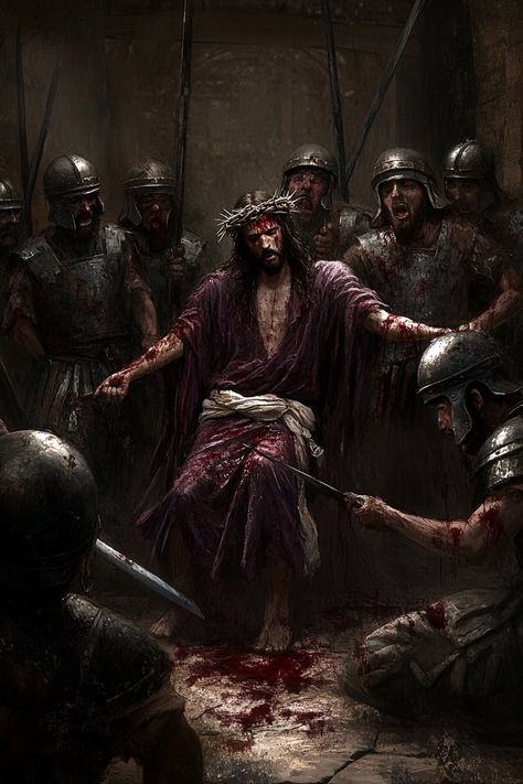 Jesus Artwork Jesus Fanart, Jesus Suffering, Images Of Jesus, Ascension Of Jesus, The Crucifixion Of Jesus, Jesus Christ Illustration, Bible Quotes Background, Jesus Crucified, Catholic Artwork