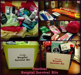 Practical hospital survival kits for mom & dad Hospital Care Packages, Hospital Care Package, Hospital Survival Kit, Mom Survival Kit, My Hospital Bag, Baby Shower Gift Bags, Boo Thang, Ideas Baby Shower, Gifts Bags