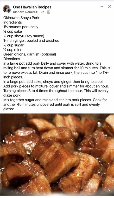 Pork Hawaiian Recipes, Hawaiian Poi Recipe, Okazuya Recipes, Authentic Hawaiian Food Recipes, Hawaii Dishes, Shoyu Pork, Ono Kine Recipes, Hawaii Recipes, Hawaiian Foods