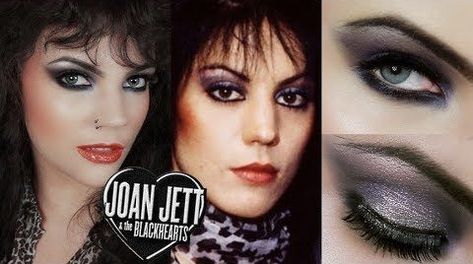 Joan Jett Makeup, Joan Jett 80s, 80s Rocker Makeup, 80s Glam Rock Makeup, Costume Rockstar, 80s Rock Makeup, Rocker Makeup, 80s Eye Makeup, Makeup 80s