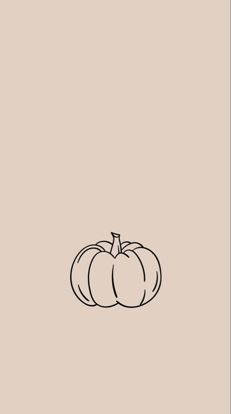 Simple Halloween wallpaper Beige Pumpkin Wallpaper, Fall Aesthetic For Widgets, Cream Fall Wallpaper, Minimalist Fall Background Iphone, Simple Pumpkin Wallpaper, Fall Themed Wallpapers For Iphone, Simple Fall Phone Wallpaper, Cute Fall Cartoon, Autum Wallpers Aesthetic