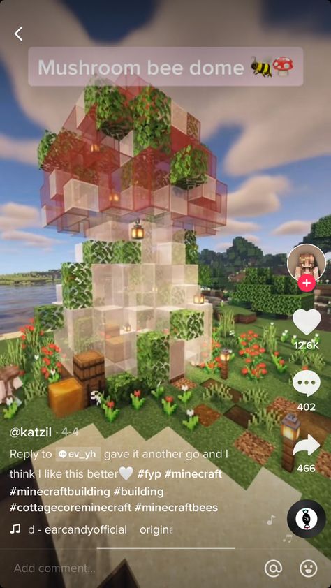 Mushroom Banner Minecraft Tutorials, Fairycore Minecraft Builds No Mods, Mushroom Village Minecraft Ideas, Minecraft Mushroom Village, Minecraft Mushroom Builds, Minecraft Magical Builds, Minecraft Building Guide, Minecraft Video Games, Minecraft Images