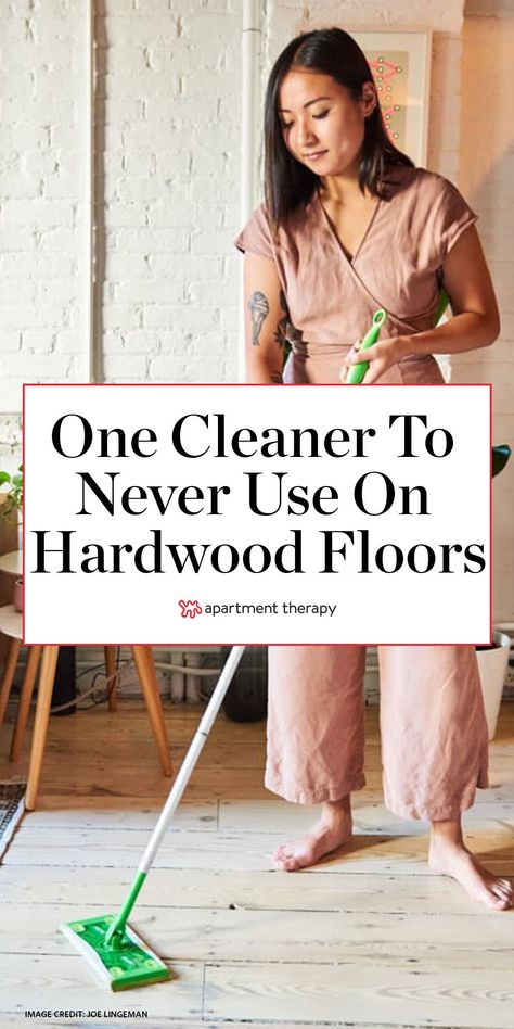 Here's one common cleaner you should never use on hardwood floors. #woodfloors #hardwood #cleaningtips #cleaning #cleaninghacks #disinfecting #flooring #woodflooring #disinfectant How To Clean Engineered Hardwood Floors, Cleaning Hacks For Walls, Floor Tiles Bedroom Ideas, Bedroom Ideas Floor, Cleaning Hacks Videos, Floor Tiles For Living Room, Bona Floor Cleaner, Best Hardwood Floor Cleaner, Grey Wooden Floor