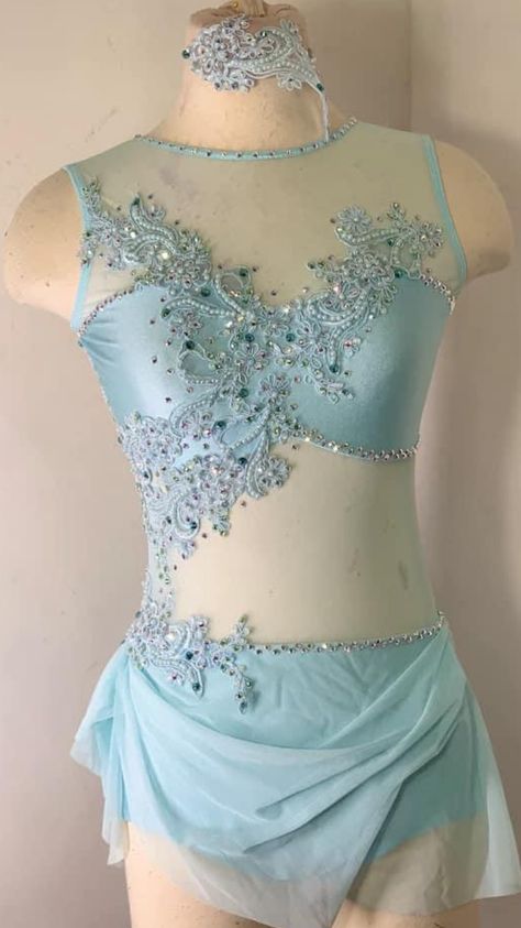 Dr Costume, Dance Moms Group Dances, Pretty Dance Costumes, Contemporary Dance Costumes, Duo Costumes, Ice Skating Outfit, Solo Costume, Ice Skating Dresses, Ice Princess