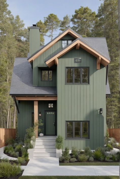 - Home exterior
- Revolutionize design
- 2024 trends
- Sage green aesthetic Sage Exterior House, Green White House Exterior, Green Paint Colors Exterior, Two Color Siding Exterior, Green Sided House, Exterior House Color Green, Siding Ideas Exterior Green, Green And Wood House Exterior, Dark Sage House Exterior