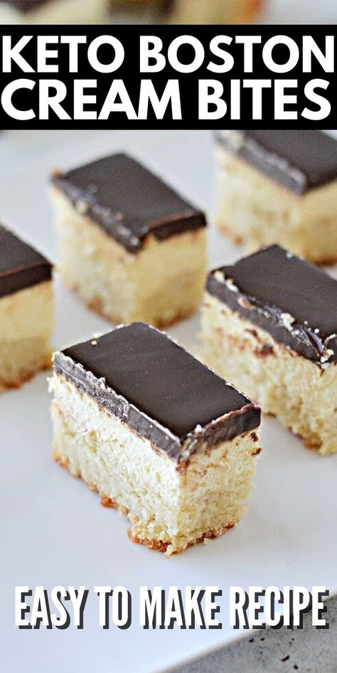 Keto Boston Cream Bites #ketobostoncreambites #bostoncreambites Keto Boston Cream Pie Bites, Keto Boston Cream Cake, Pecan Crust Pie Dessert Recipes Keto, Keto Boston Cream Pie, Boston Cream Bites, Keto Boston Cream, Keto Bakes, Keto Pie, Christmas Keto