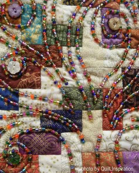 Celtic Quilt, Beaded Tree, Crazy Quilt Stitches, Textile Art Embroidery, Fabric Cards, Crazy Patchwork, Fabric Journals, Hand Embroidery Projects, Quilt Stitching