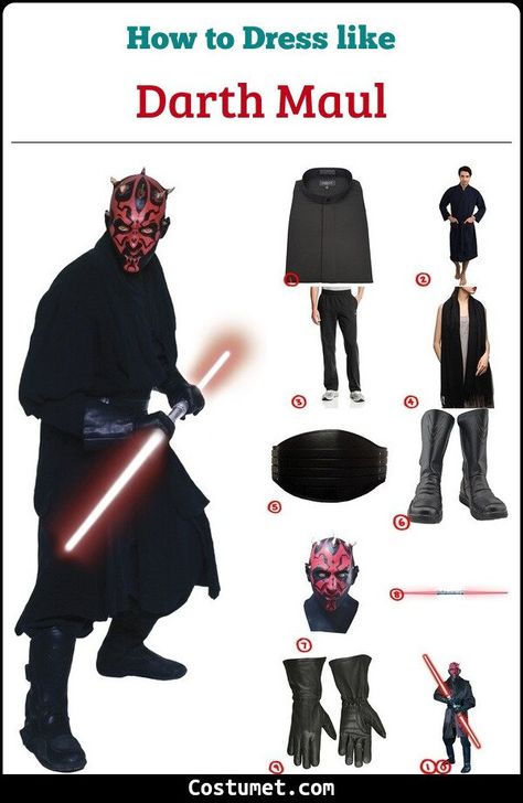 Sith Lord Costume, Darth Maul Costume, Star Wars Costumes Diy, Diy Costumes Men, Sith Costume, Sith Cosplay, Jedi Outfit, Star Wars Dress, Star Wars Villains