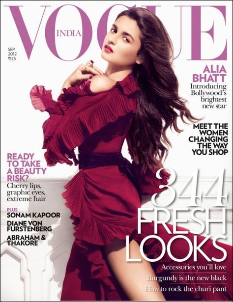 India Vogue - Fashion Magazine Cover - Fashion Photography Karan Johar, Vogue India, Vogue Covers, Alia Bhatt, Bollywood Actors, Vogue Fashion, Bollywood News, Purple Fashion, Short Girls