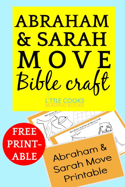 Abraham and Sarah move Bible craft. Abraham and Sarah craft. Abraham and Sarah activities. Abraham and Sarah for Sunday school. Easy Bible crafts for kids. Bible activities for kids printables. Free printables. #Biblecrafts #craftsforkids #printables #SundaySchool #homeschooling #preschool #homeschool Abraham And Sarah Craft, Bible Crafts For Preschoolers, Sabbath School Crafts, Abraham Bible Story, Abraham Bible Crafts, Fall Sunday, Sunday School Printables, Toddler Bible, Story Crafts