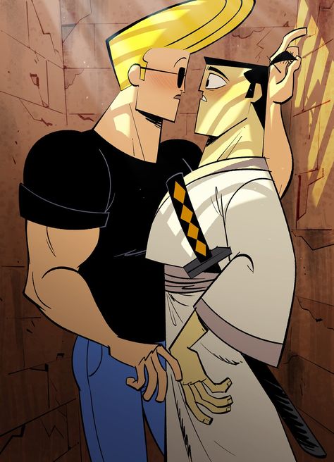 Johnny Bravo || Samurai Jack Samurai Bravo, Professor Utonium, Cartoon Network Fanart, Johnny Bravo, 2160x3840 Wallpaper, Gay Comics, Samurai Jack, Movies And Series, Cartoon Crossovers