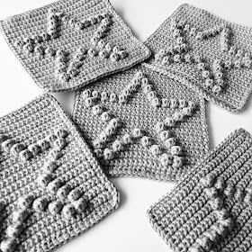 Angels handmade: Bobble star blanket (met patroon!) Star Bobble Crochet Pattern, Crochet Bobble Square Patterns, Crochet Square Pattern, Crochet Heart Blanket, Crochet Star Stitch, Bobble Stitch Crochet, Bobble Crochet, Crochet Bobble, Blanket Tutorial