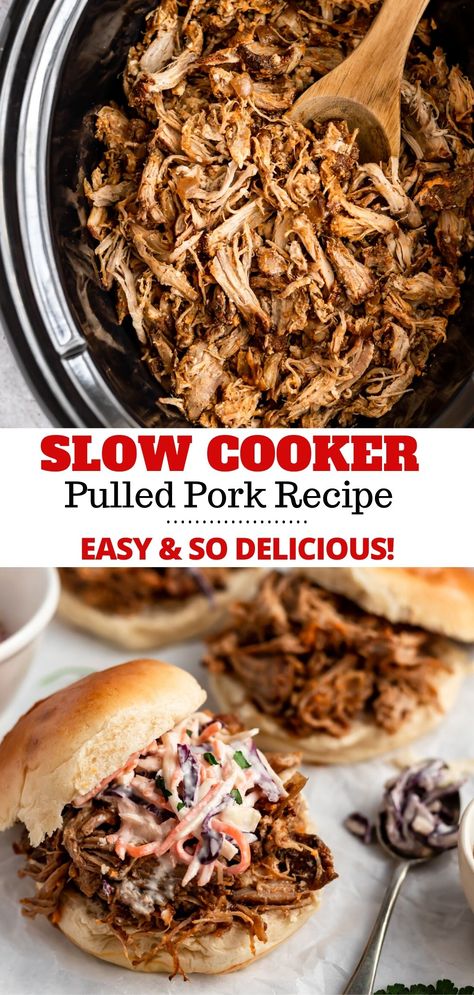 For Dinner, Pulled Pork Recipe, Pork Sandwiches, Crockpot Pulled Pork, One Pot Dinners, Slow Cooker Pulled Pork, Pulled Pork Recipes, Pork Recipe, Easy Pork