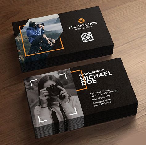 Freelance Business Card, Business Card Photographer, Maquillage Halloween Simple, Desain Merek, Business Cards Template, Photography Business Cards Template, Photographer Business Card Template, Trendy Photography, Business Cards Photography