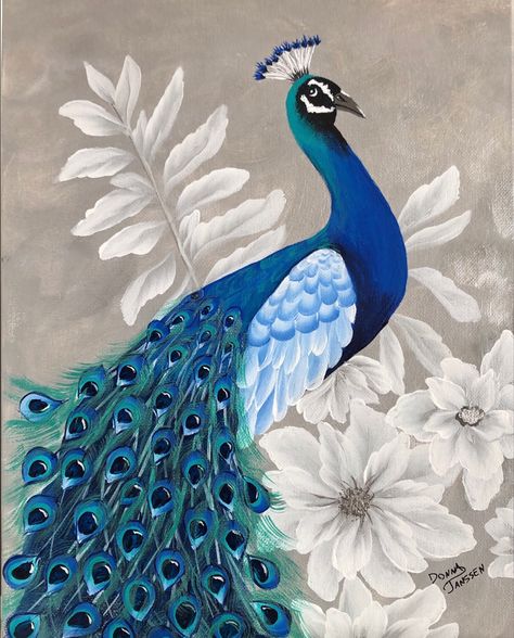 Peackok Drawing Peacock Painting, Textured Peacock Painting, Peacock Sketch Simple, Peacock Paintings Acrylic, Painting A Peacock, Acrylic Peacock Painting, Peacock Abstract Painting, How To Draw A Peacock, Birds Painting Acrylic Canvases