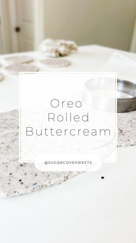 Sugar Cove Sweets by Brittany Bolus | Oreo Rolled Buttercream Works a lot like fondant….tastes like Oreo buttercream 🤩 Oreo Rolled Buttercream Recipe: 1 Stick Unsalted… | Instagram Rolled Buttercream Decorated Cookies, Rolled Buttercream Cookies, Rolled Buttercream Recipe, Rolled Buttercream For Cookies, Rolled Buttercream, Roll Out Sugar Cookies, Buttercream Cookies, Oreo Buttercream, Buttercream Decorating