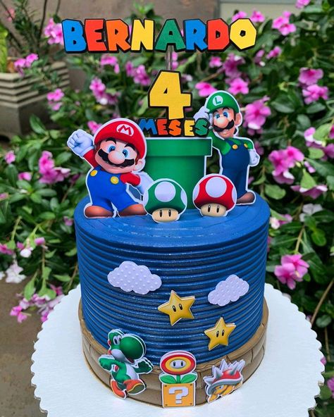 Topo de bolo Mario Bros no Elo7 | Ateliê Pirman (18478B2) Bolo Mario Bros, Bolo Hulk, Mario Birthday Cake, Bolo Sonic, Kpop Amino, Mario Birthday Party, Mario Birthday, Mario Bros., Tumblr Wallpaper