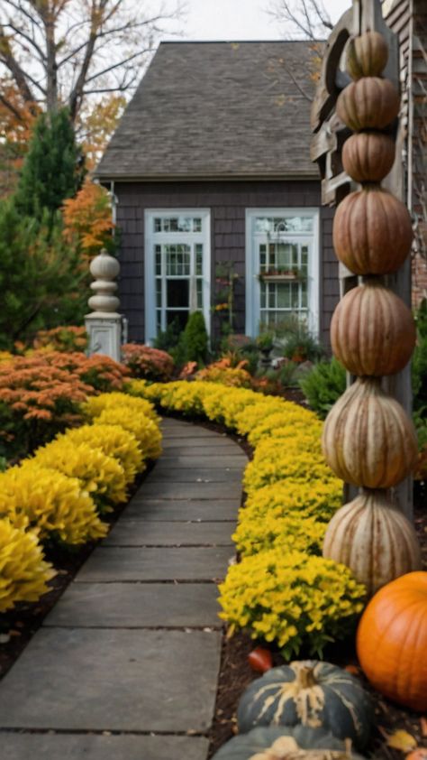 Transform your fall garden into a stunning oasis with our curated landscaping and decor ideas Discover simple ways to enhance your small front porches beautify your bloxburg front yard and create inviting outdoor spaces in Zone 6 From easy-to-grow flowers to DIY projects get inspired with easy and kid-friendly landscaping for zone 5 gardens in Texas Achieve the perfect balance of aesthetics and functionality with our tips for creating a beautiful autumn sanctuary Bloxburg Front Yard, Easy To Grow Flowers, Ultra Modern Homes, Grow Flowers, Texas Gardening, Hot Apple Cider, Cozy Outdoor, Small Front Porches, Fall Garden