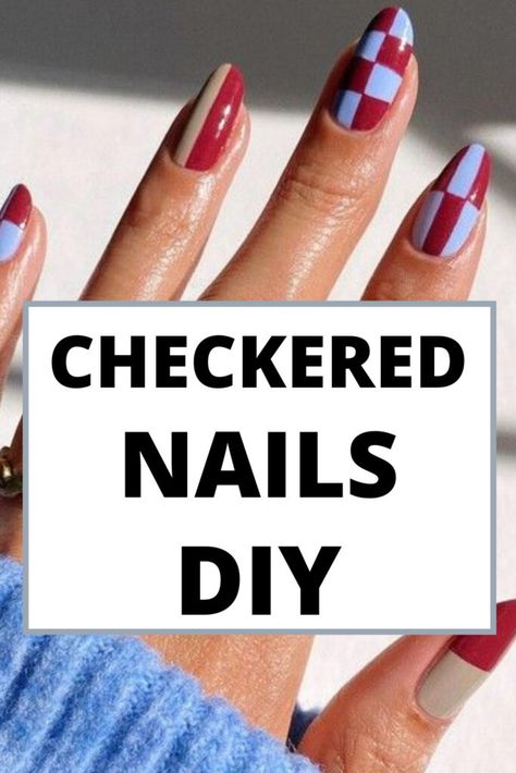 Natural Nails: Model Recommends The Best Tips On How To Grow Diy Checkered Nails Art Tutorials, Diy Checkered Nails, Checkered Nails Tutorial, How To Do Checkered Nails, Classy Birthday Nails, Grow Natural Nails, Birthday Nail Ideas, Nails After Acrylics, Classy Birthday