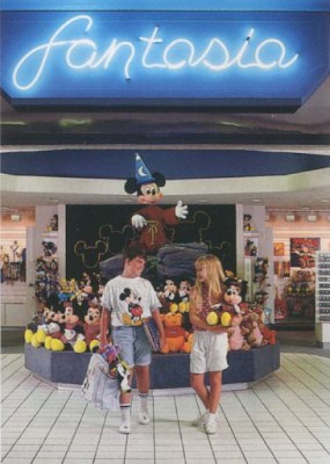 Fantasia gift shop inside the Contemporary Hotel early 1990's Maria Rose, Contemporary Resort, Retro Disney, Disney Memories, Disney Vintage, Disney Day, Vintage Disneyland, Nerdy Things, Disney Resorts