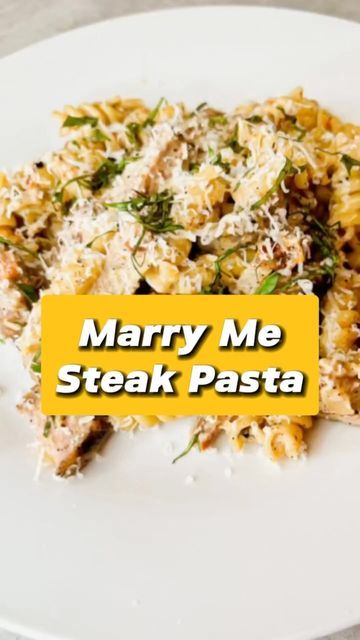 Strip Steak Pasta Recipe, Marry Me Steak, Marry Me Steak Pasta, Steak Pasta Recipes, Stovetop Meals, Seasoning Steak, Apple Crisp Bars Recipe, Everyone In My Family, Garlic Butter Pasta