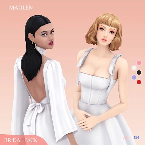 Say Yes to the Dress: Ultimate List of Sims 4 Wedding Dress CC - modsella Sims 4 Wedding Dress Cc, Sims 4 Wedding Dress, Pelo Sims, Sims 4 Mm Cc, Tumblr Sims 4, Clothes Cc, Sims 4 Cc Folder, Sims 4 Cc Clothes, Sims Clothes