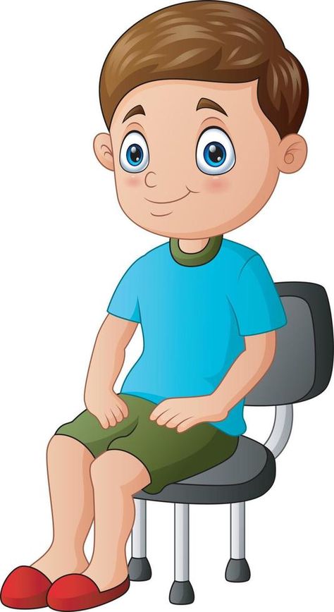 The Cartoon, The Chair, A Chair, A Boy, Vector Art, Vector Free, Royalty, This Is Us, Royalty Free