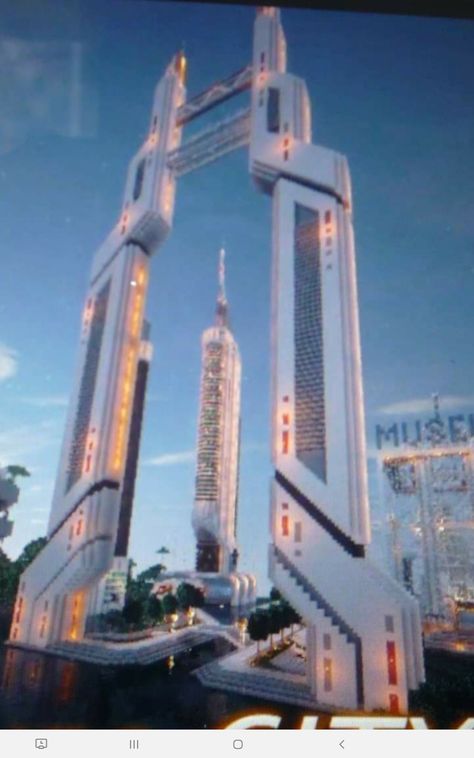 Minecraft Futuristic Building Ideas, Minecraft Future City, Futuristic Architecture Minecraft, Futuristic Base Minecraft, Minecraft Futuristic Base Interior, Minecraft Mega Bases, Minecraft Futuristic Castle, Futuristic Minecraft City, Futuristic Minecraft