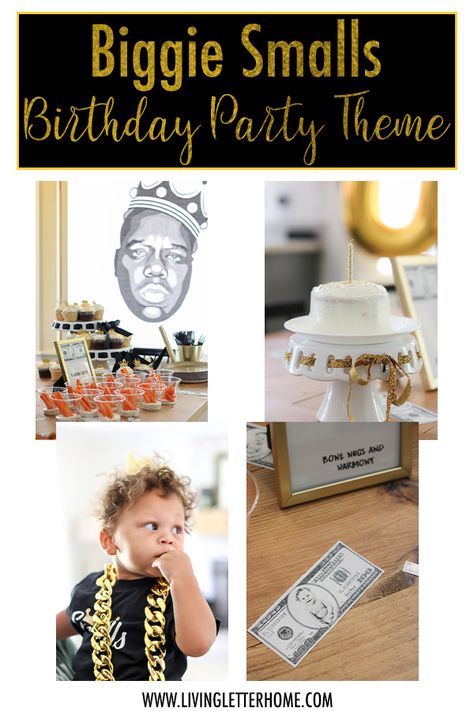 First Birthday Series: Biggie Smalls First Birthday - Living Letter Home Biggy Smalls First Birthday, 90s Theme 1st Birthday Party, Biggie Smalls 1st Birthday Party, The Big One Biggie Smalls Birthday, Biggie Smalls Birthday Party, Birthday Party 90s Theme, 1st Birthday Party Theme Ideas, Biggie Smalls Party, Biggie Smalls First Birthday Party