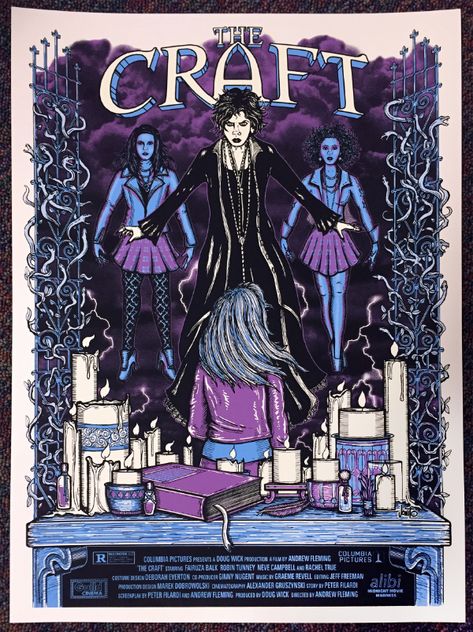 THE CRAFT MOVIE POSTER — JON SANCHEZ CREATIVE The Craft Poster, Vintage Movie Poster Art, Craft Poster, The Craft 1996, The Craft Movie, The Rocky Horror Picture Show, رعب نفسي, Movie Poster Wall, Horror Posters