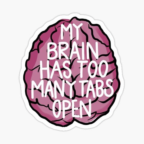 Sticker Design Inspiration, Science Stickers, Cute Laptop Stickers, Tumblr Stickers, Scrapbook Stickers Printable, Diary Ideas, Stickers For Sale, My Brain, New Sticker