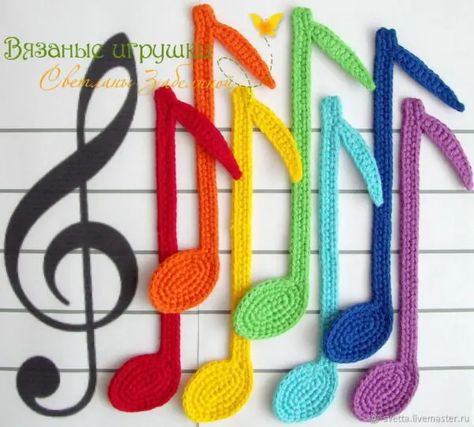 9 Unique Musical Note Free Crochet Patterns (easy!) - Little World of Whimsy Ravelry Crochet Patterns, Crochet Music, Marque-pages Au Crochet, Bookmark Diy, Crochet Bookmark Pattern, Confection Au Crochet, Crochet Bookmarks, Musical Notes, Crochet Motifs