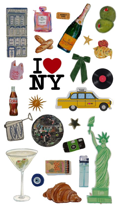 New York Scrapbooking, Scrapbook Printing, Scrapbook Art, Collage Poster, Art Collage Wall, Summer Wallpaper, Fall Wallpaper, Scrapbook Journal, Scrapbook Stickers