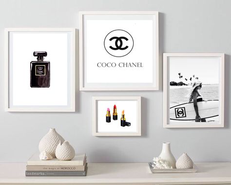 Coco Chanel Perfume, Chanel Wall Decor, Perfume Poster, Chanel Art Print, Audrey Hepburn Wall Art, Chanel Flower, Etsy Poster, Chanel Wall Art, Chanel Decor