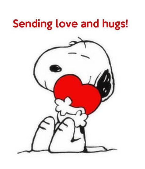 Snoopy Hugs And Kisses, Sending You Love And Hugs, Sending Love And Hugs Thoughts, Sending Hugs And Kisses, Snoopy Hugs, Sending Love And Hugs, Well Quotes, Kisses Quotes, Snoopy Hug