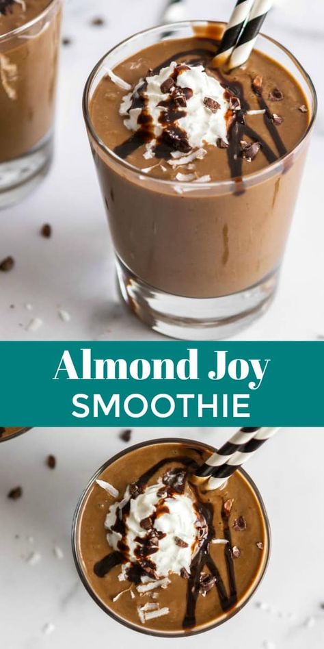 Sometimes you feel like a nut, right? Then this simple and delicious Almond Joy Smoothie recipe is for you! Coconut, chocolate and almond goodness with some veggies to really kick it up a notch! #smoothie #almondjoy #smoothierecipe #coconut #vitamix Almond Joy Smoothie, Plating Food, Presentation Food, Cheese Plates, Snack Prep, Iranian Food, Coconut Chocolate, Breakfast Smoothie Recipes, Coconut Smoothie