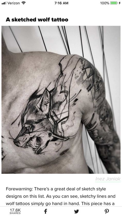 Chest And Shoulder Tattoo, Wolf Tattoo Shoulder, Howling Wolf Tattoo, Lone Wolf Tattoo, Fenrir Tattoo, Orca Tattoo, Wolf Tattoos Men, Sketch Style Tattoos, Wolf Tattoo Sleeve