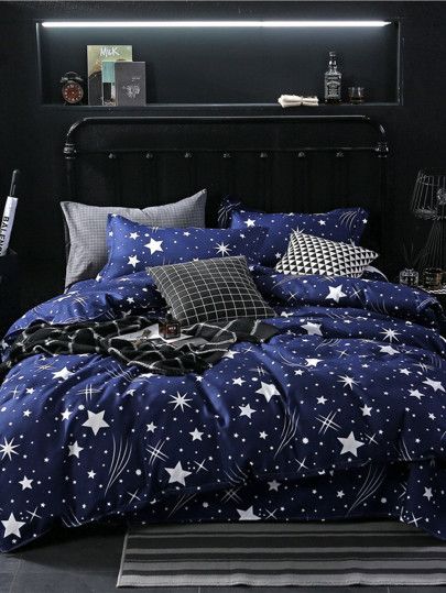 Simple Bedding Sets, Boys Duvet Cover, Boys Bed, Kids Beds For Boys, Star Bedding, Bed Cover Set, Geometric Bedding, Christmas Bedding Set, Blue Bedding Sets