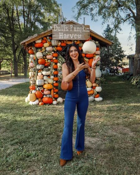 Haunted House Outfit, Pumpkin Picking Outfit, House Outfit Ideas, Fall Vision Board, House Outfit, Apple Festival, Patch Outfit, Pumpkin Display, Pumpkin House