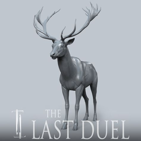 The Last Duel, Animal Concept, Red Deer Stag, Deer Stags, Red Deer, Clay Figurine, Clay Animals, Animal Sculptures, Art Block