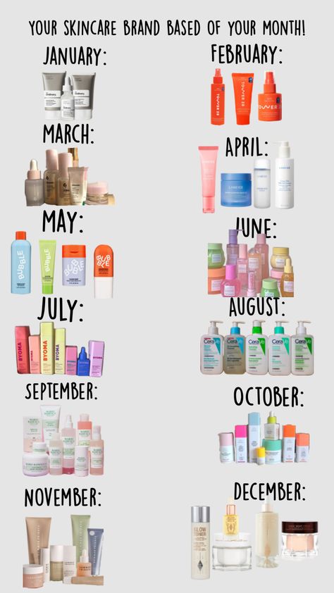 Remix and switch them Based On Your Birth Month, Your Birth Month Your, Your Month Your, Preppy Skincare, Birthday Month, Birth Month, Bubbles, Skin Care, Skin