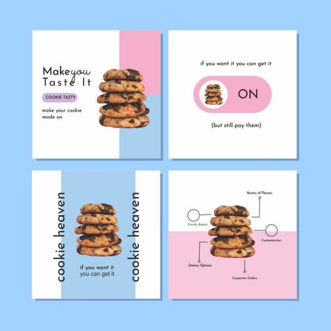 Cookies Social Media Post Cookie Social Media Post, Cookies Instagram Post, Cookie Instagram Feed, Cookies Instagram Feed, Cat Art Background, Cookies Advertising, Media Branding Design, Rose Highlights, Cookies Website